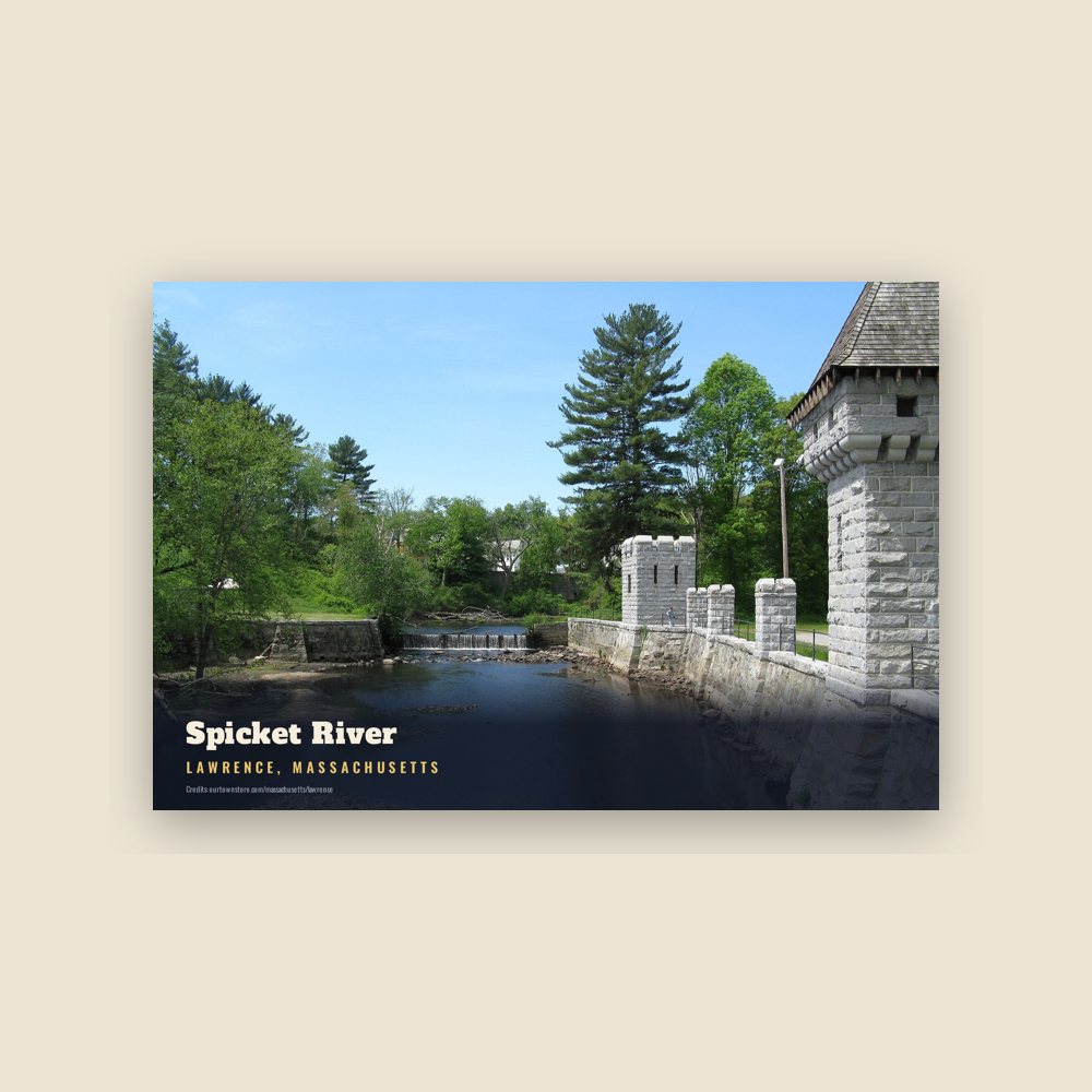 Lawrence Spicket River Postcard