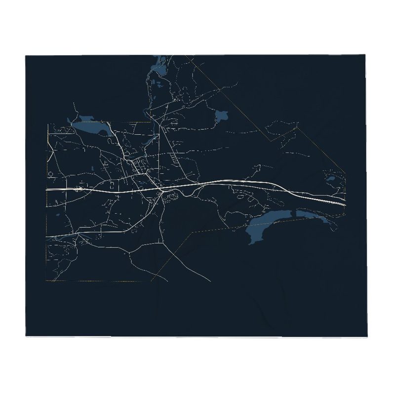 Lee Street Map Throw Blanket