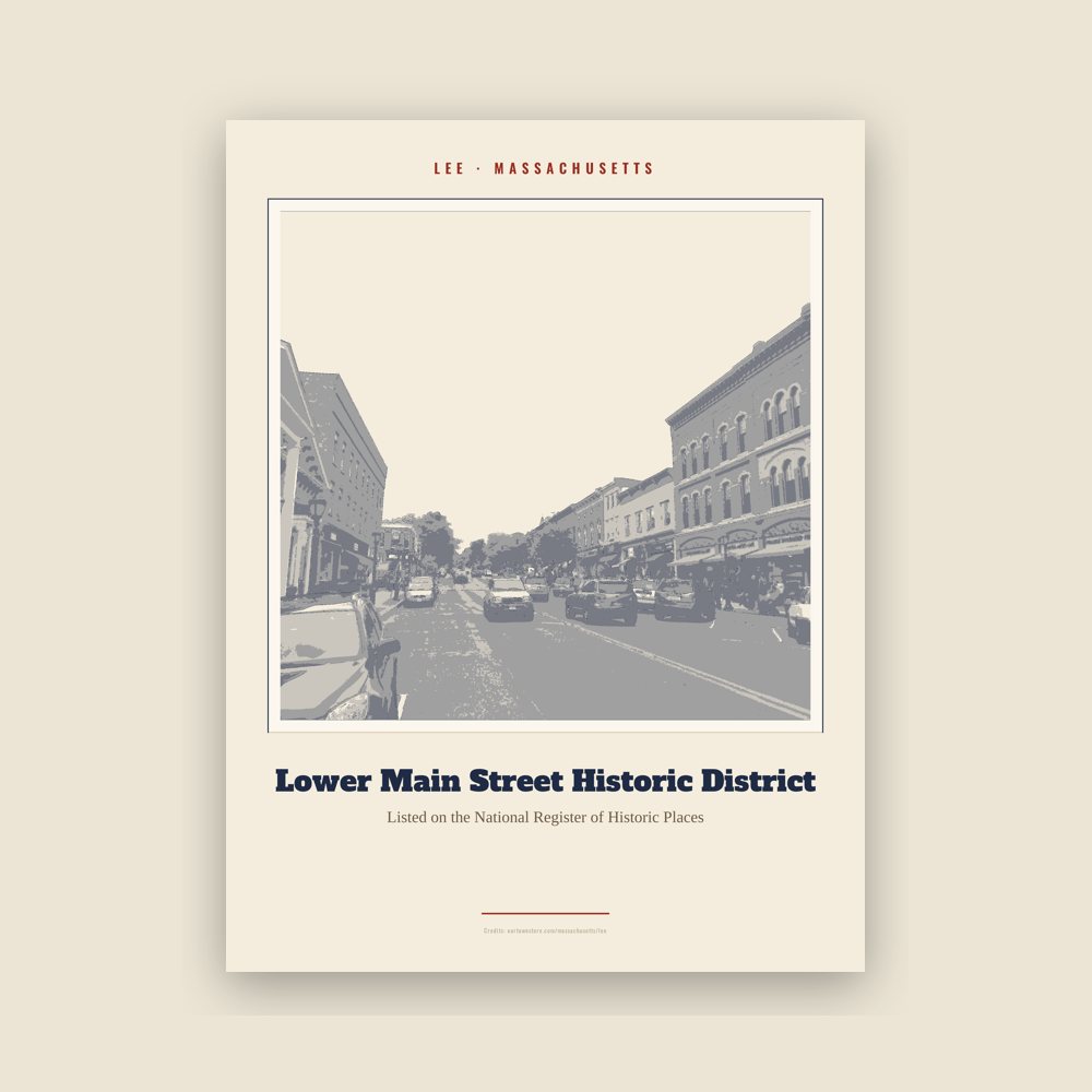 Lee Lower Main Street Historic District Landmark Print