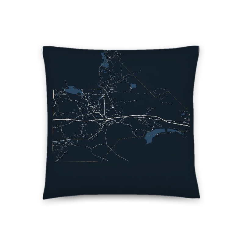 Lee Map Throw Pillow