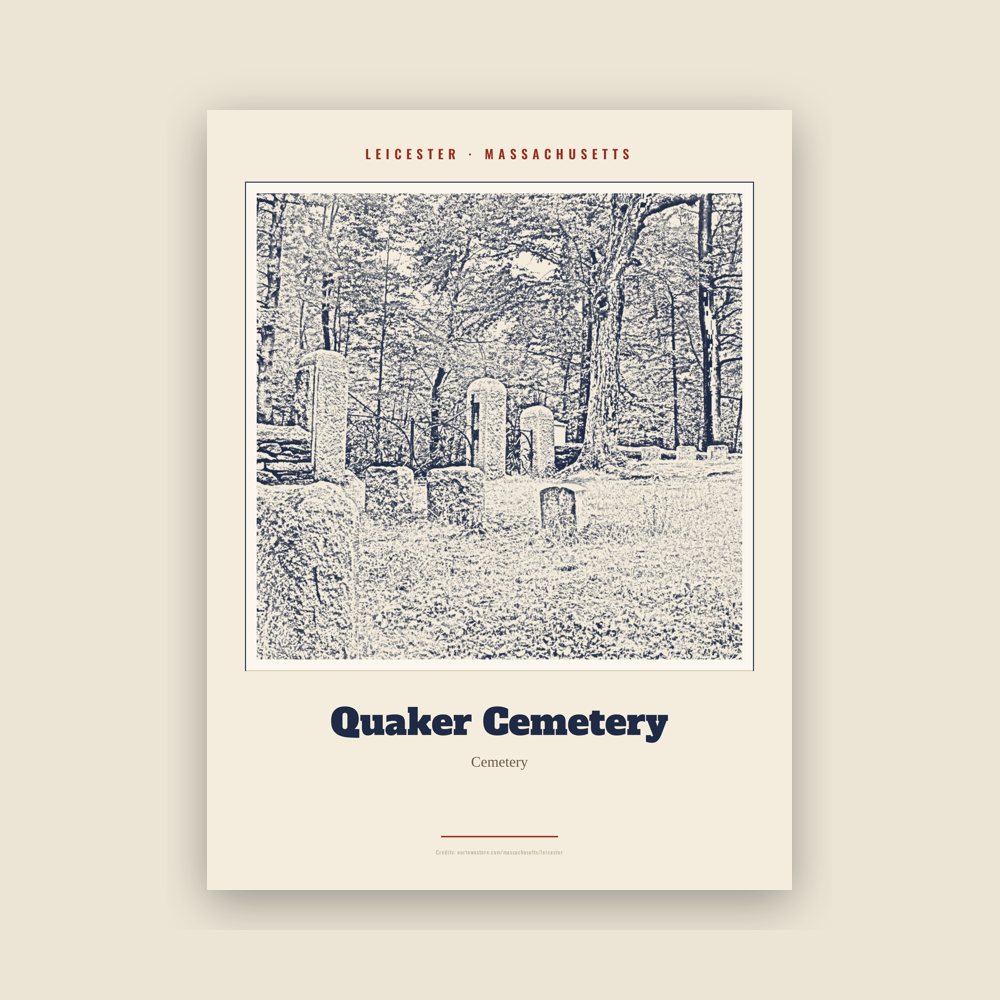 Leicester Quaker Cemetery Landmark Print