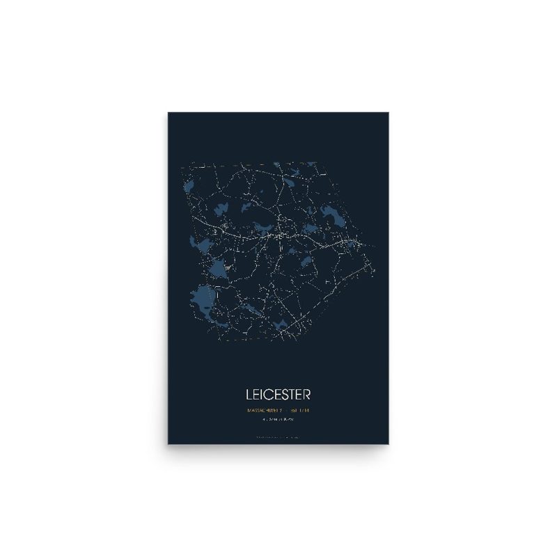 Leicester Street Map Poster · Midnight