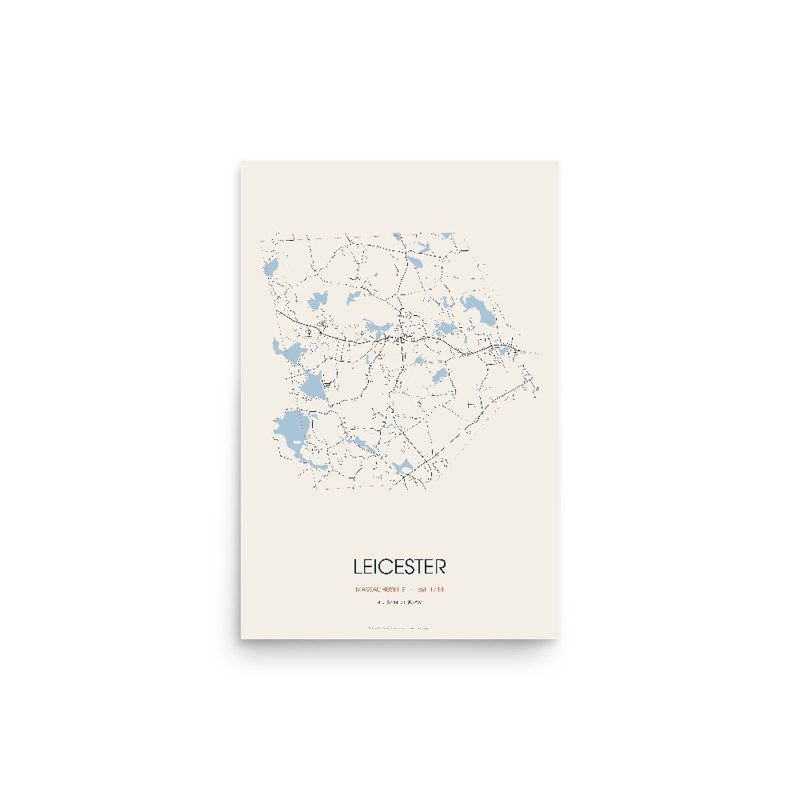 Leicester Street Map Poster · Linen