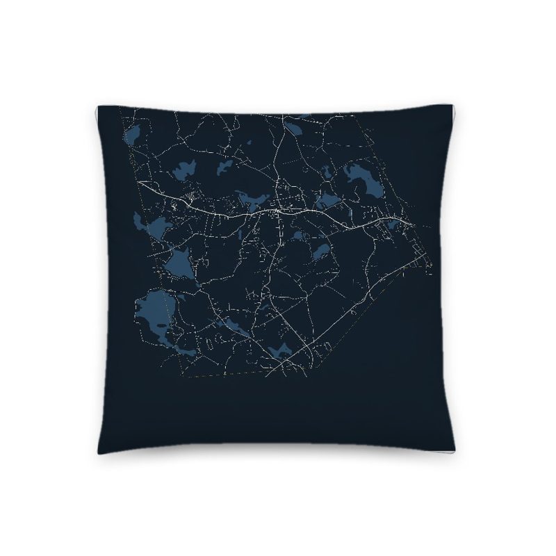 Leicester Map Throw Pillow