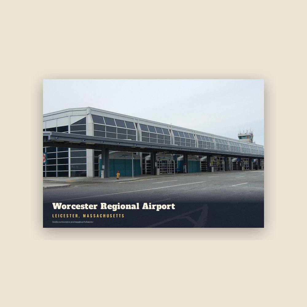 Leicester Worcester Regional Airport Postcard