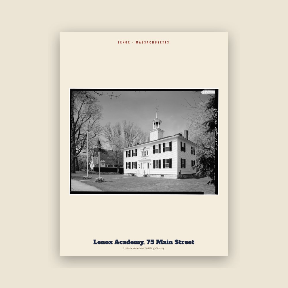 Lenox Lenox Academy, 75 Main Street Archive Print