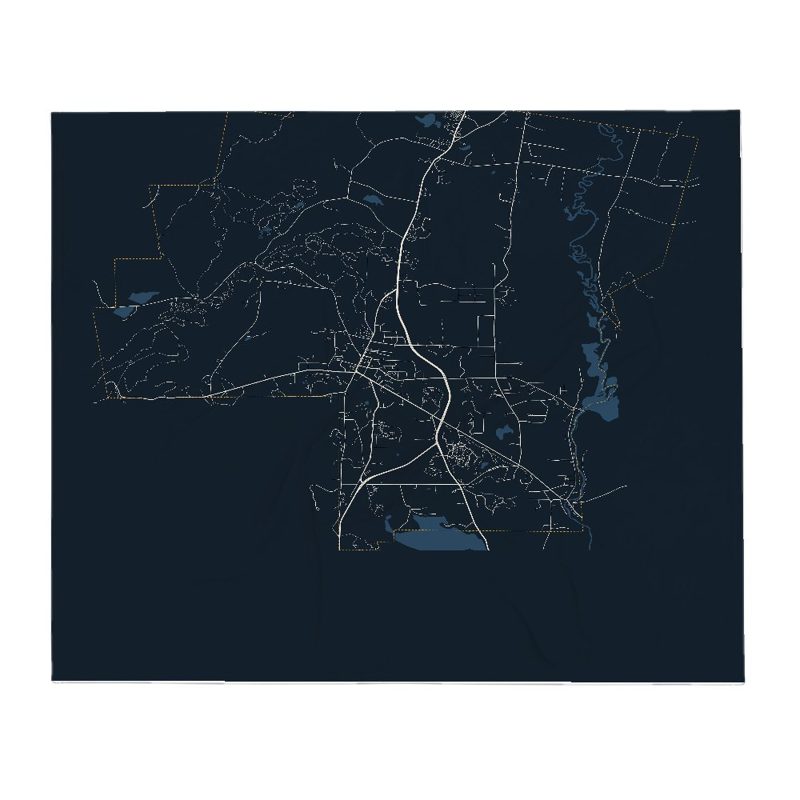 Lenox Street Map Throw Blanket
