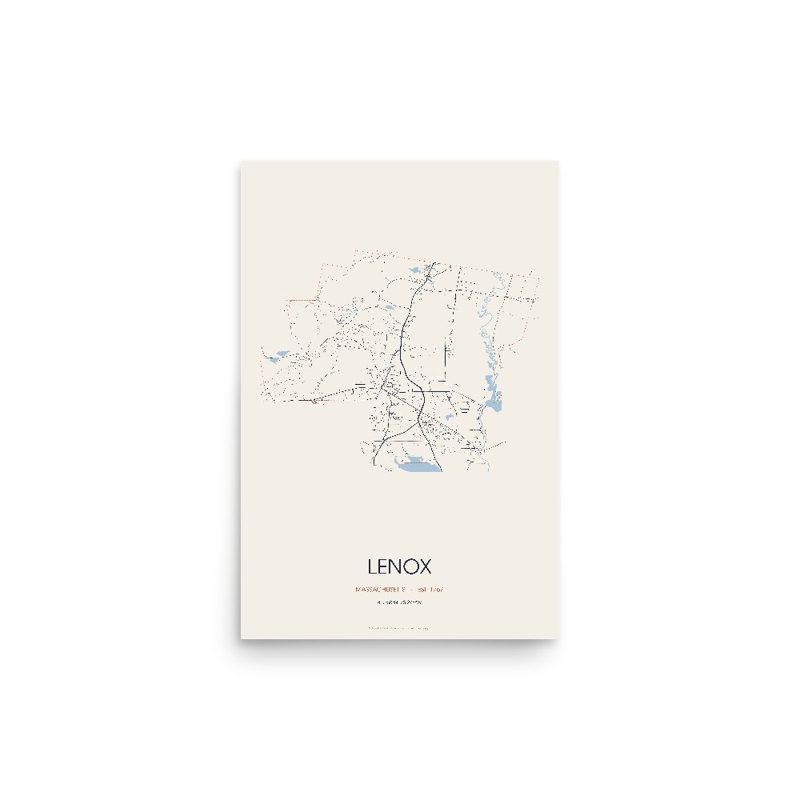 Lenox Street Map Poster · Linen