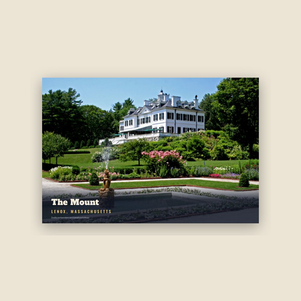 Lenox The Mount Postcard