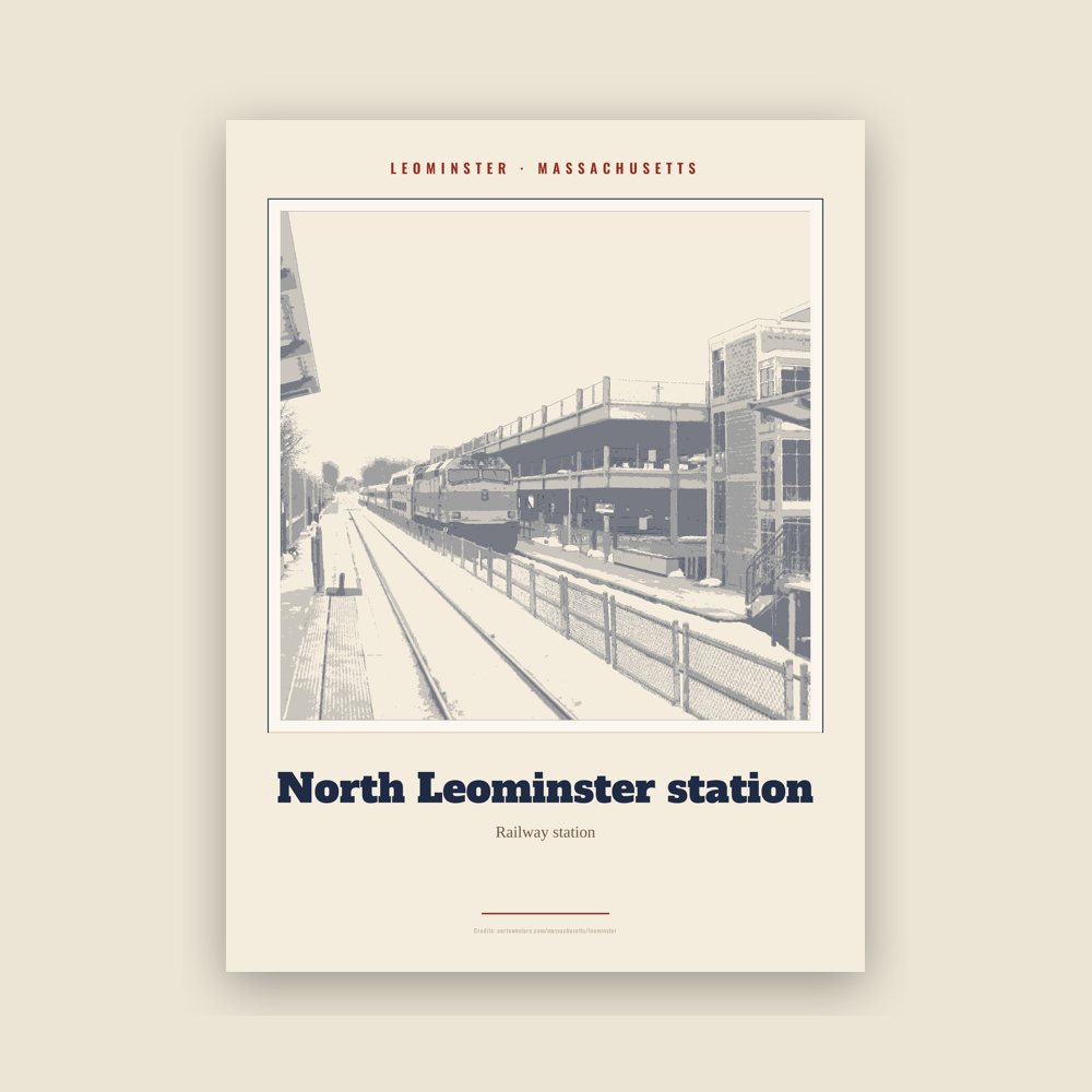 Leominster North Leominster station Landmark Print