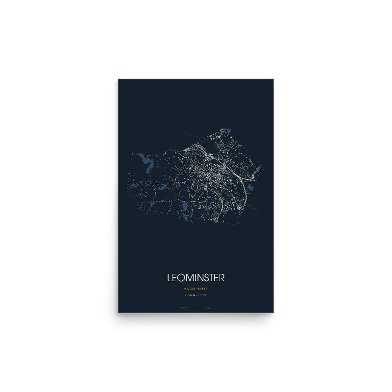 Leominster Street Map Poster · Midnight
