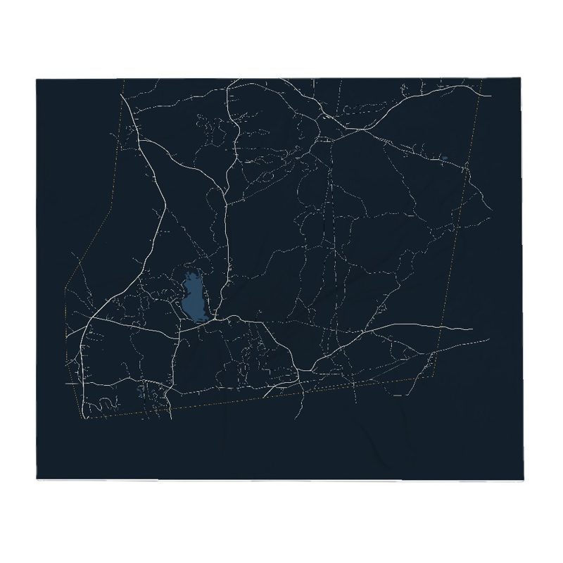Leverett Street Map Throw Blanket