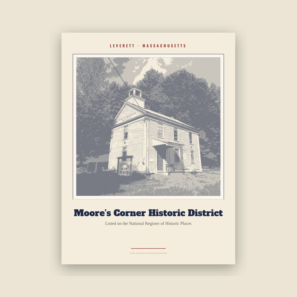 Leverett Moore's Corner Historic District Landmark Print