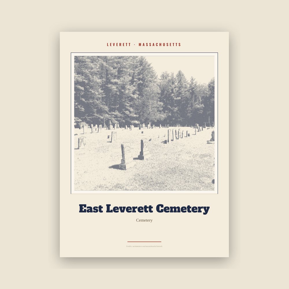 Leverett East Leverett Cemetery Landmark Print