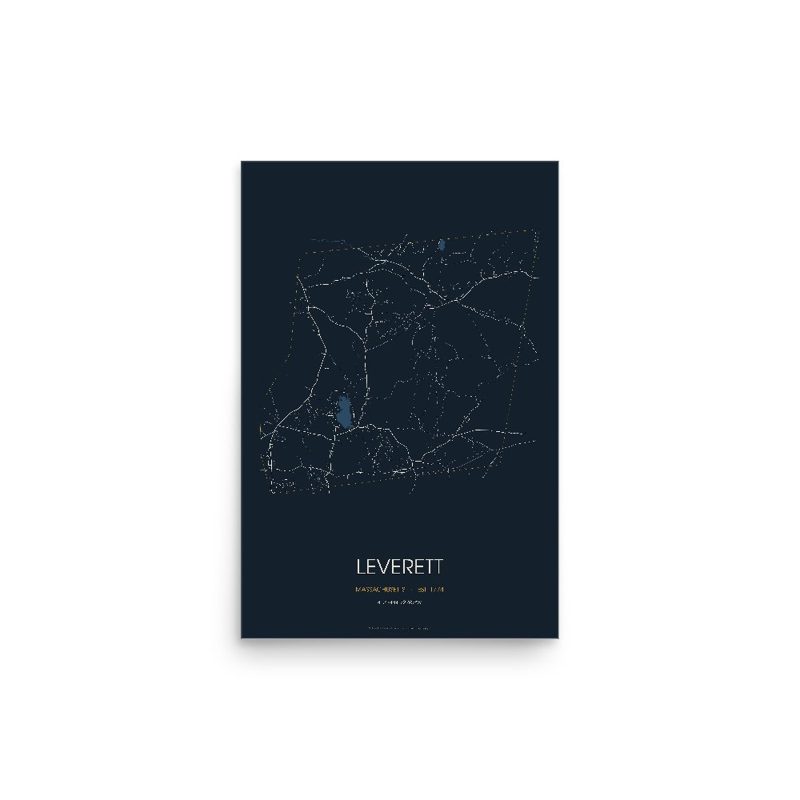 Leverett Street Map Poster · Midnight