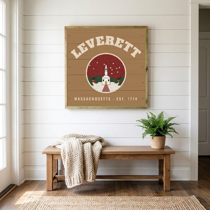 Leverett Hometown Wood Sign