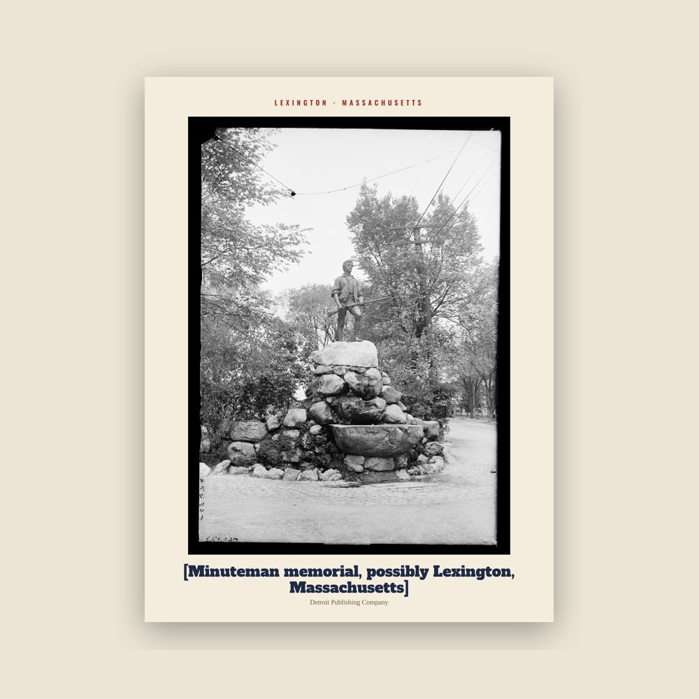 Lexington [Minuteman memorial, possibly Lexington, Massachusetts] Archive Print