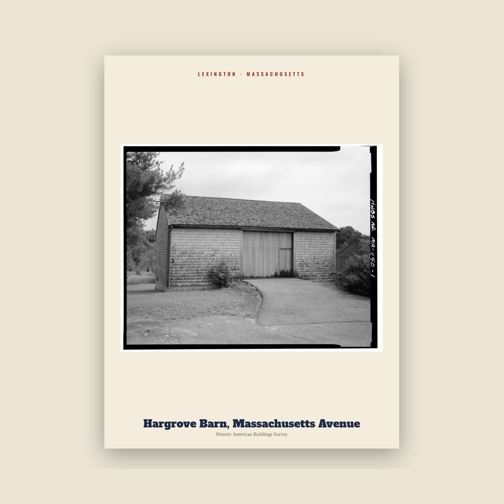 Lexington Hargrove Barn, Massachusetts Avenue Archive Print