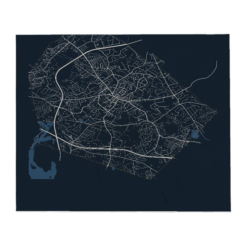 Lexington Street Map Throw Blanket