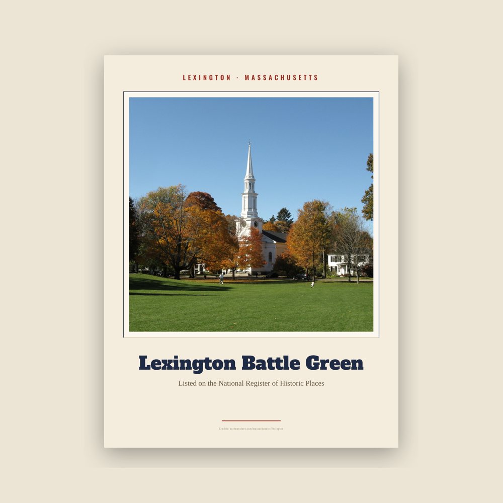 Lexington Lexington Battle Green Landmark Print