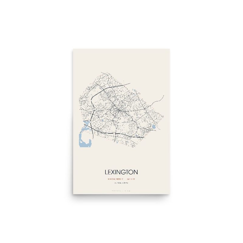Lexington Street Map Poster · Linen