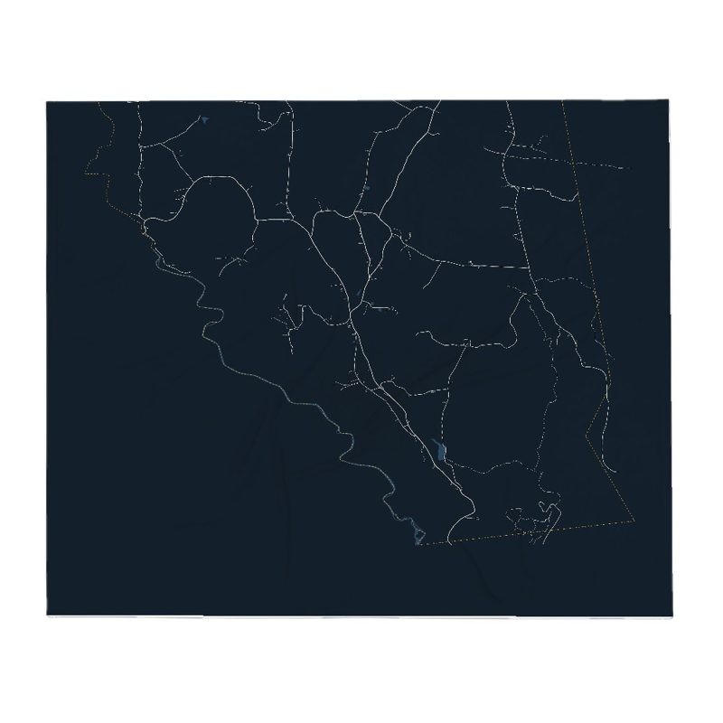 Leyden Street Map Throw Blanket