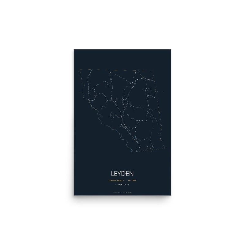 Leyden Street Map Poster · Midnight