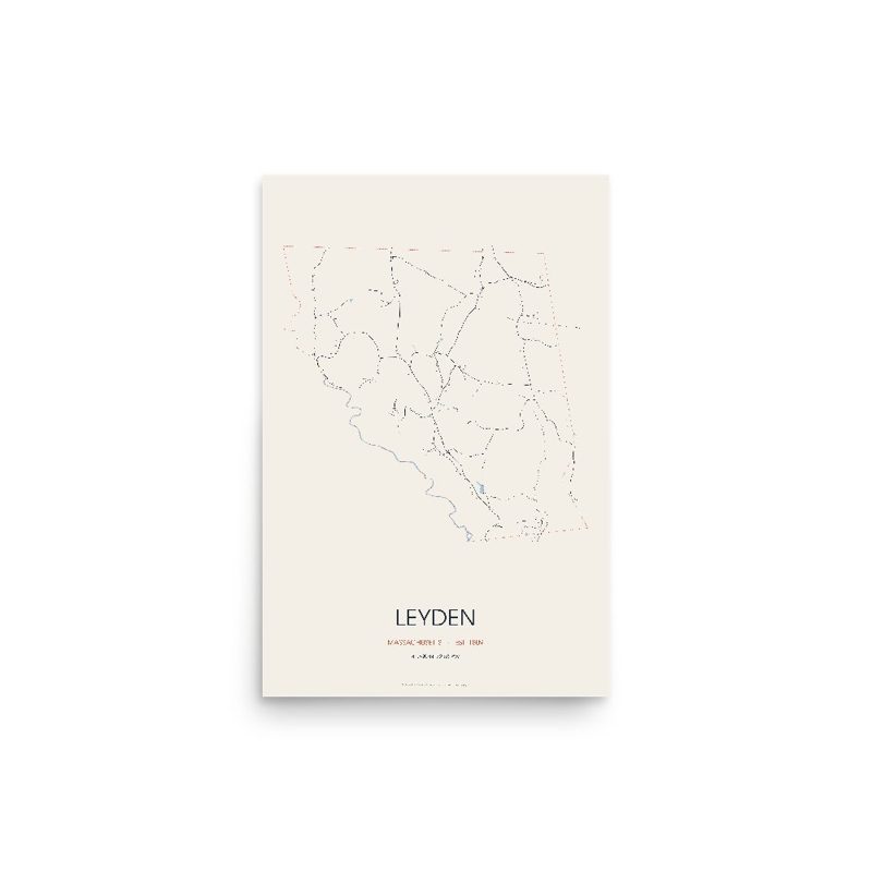 Leyden Street Map Poster · Linen