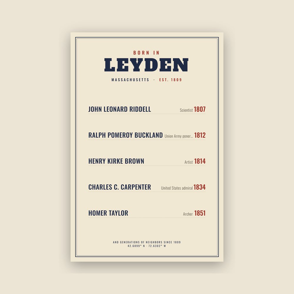 Leyden “Born In” Poster