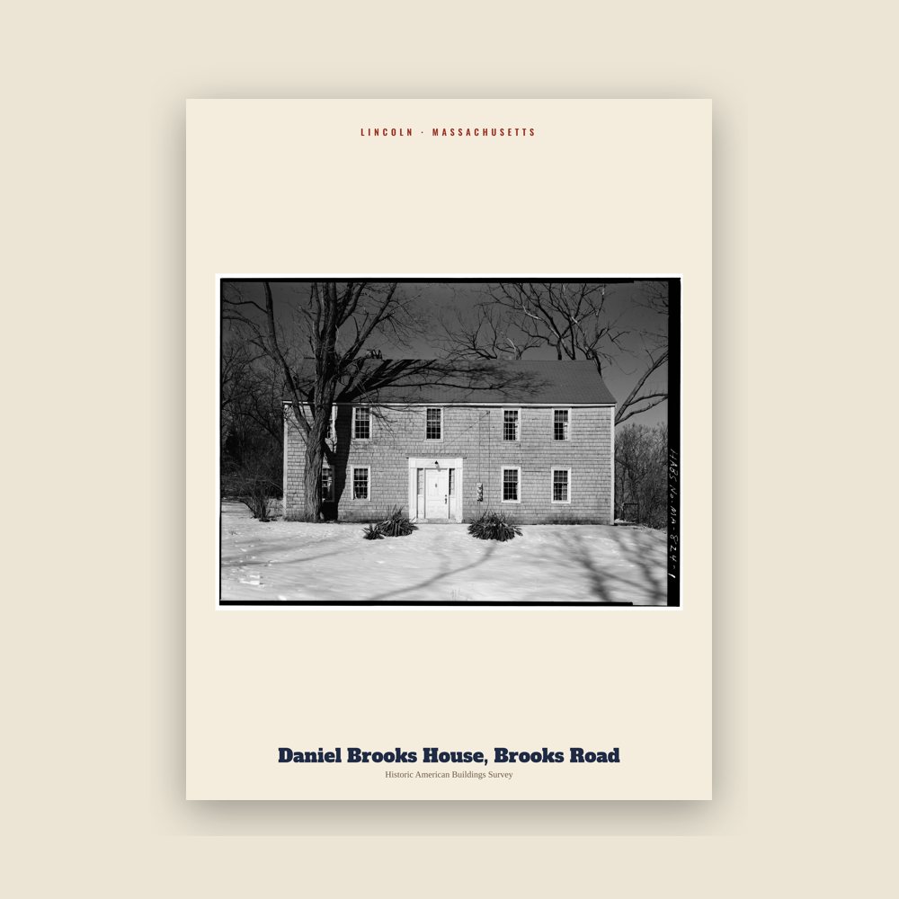 Lincoln Daniel Brooks House, Brooks Road Archive Print
