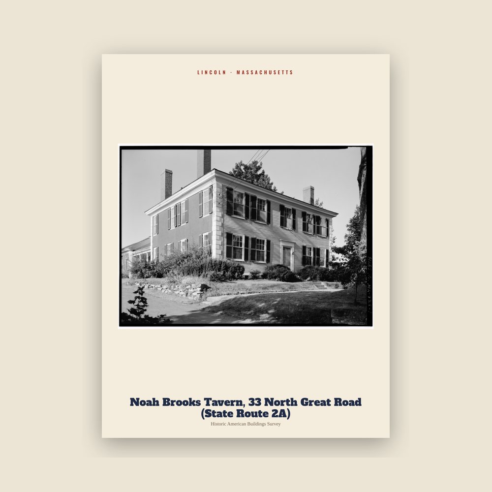 Lincoln Noah Brooks Tavern, 33 North Great Road (State Route 2A) Archive Print
