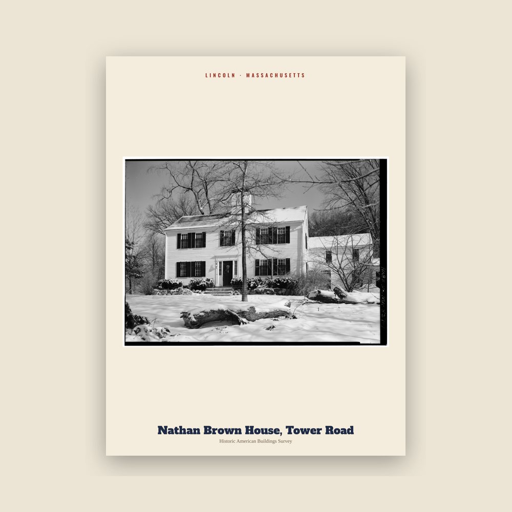 Lincoln Nathan Brown House, Tower Road Archive Print
