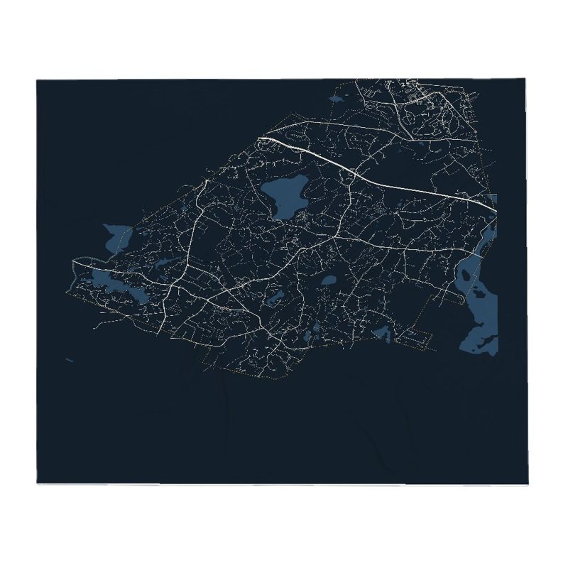 Lincoln Street Map Throw Blanket