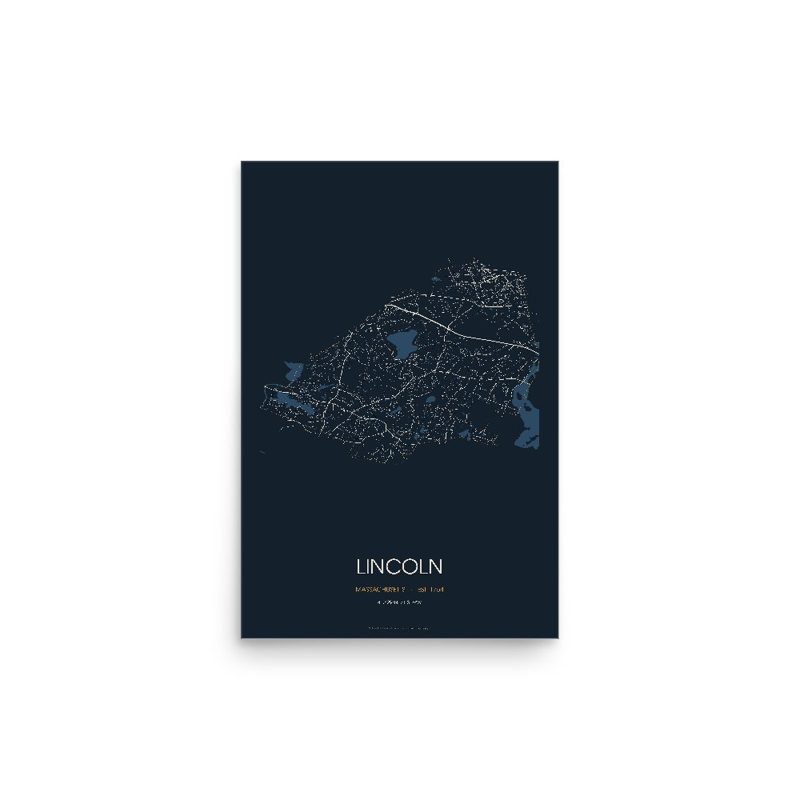 Lincoln Street Map Poster · Midnight
