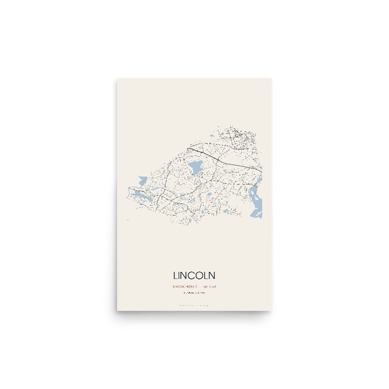 Lincoln Street Map Poster · Linen