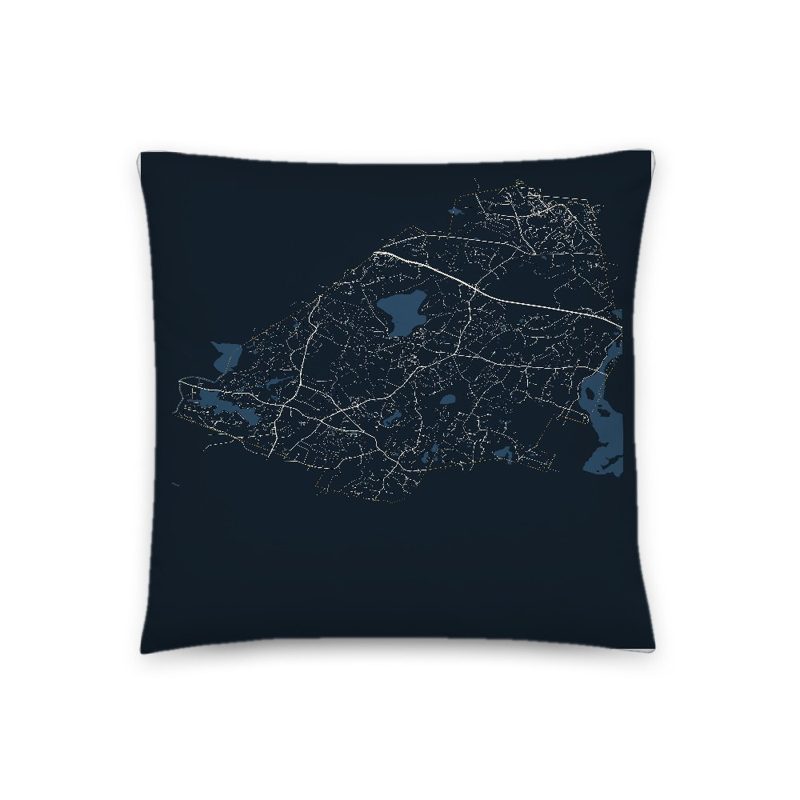 Lincoln Map Throw Pillow