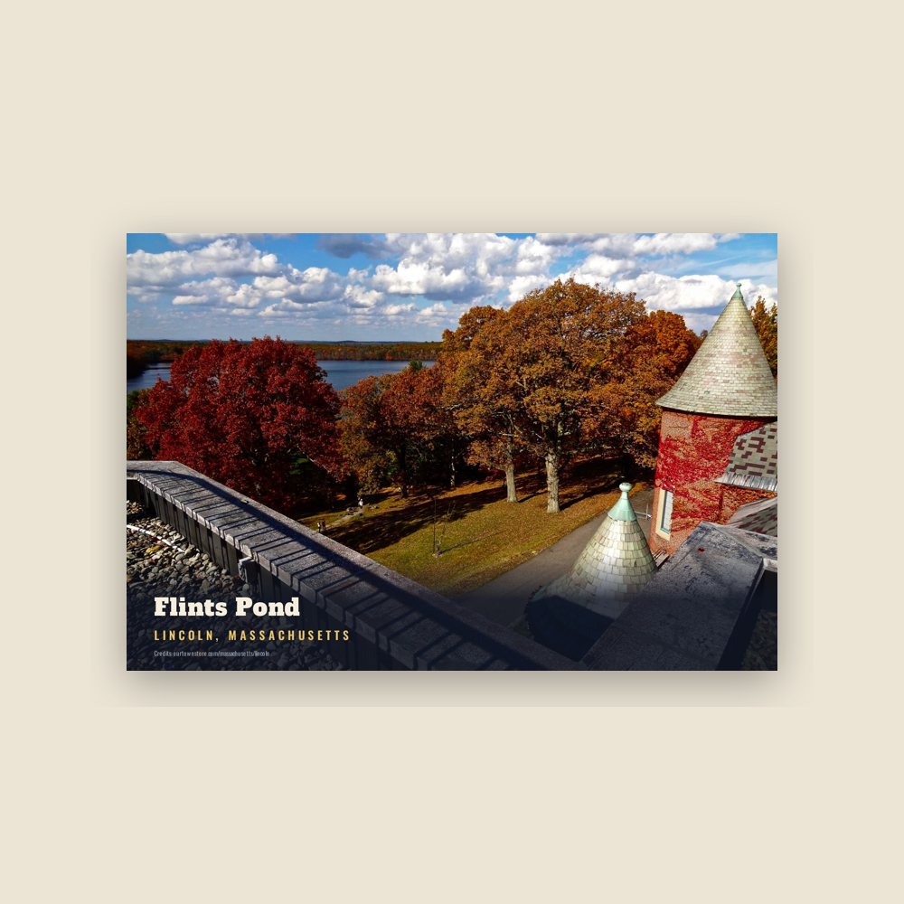 Lincoln Flints Pond Postcard