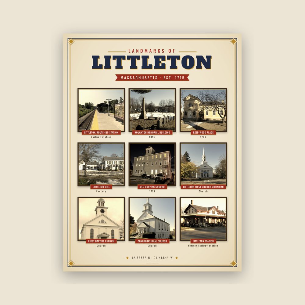 Littleton Landmarks Photo Poster