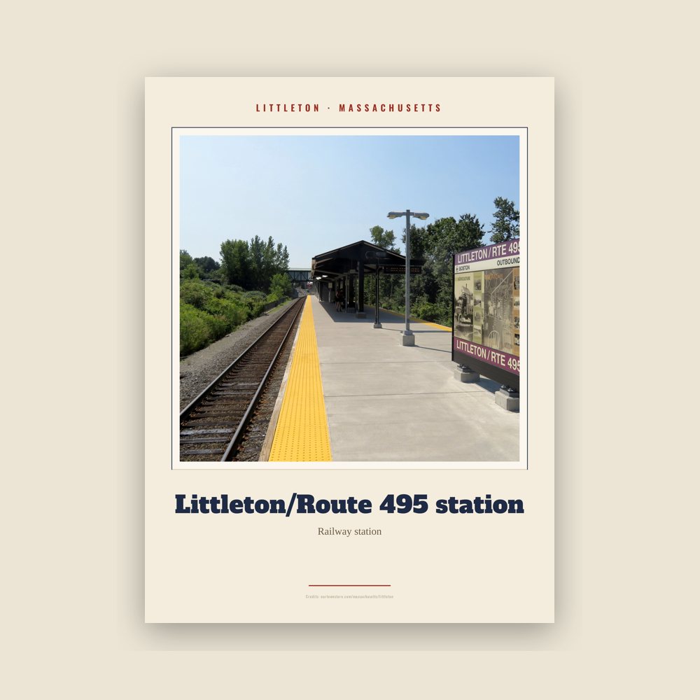 Littleton Littleton/Route 495 station Landmark Print