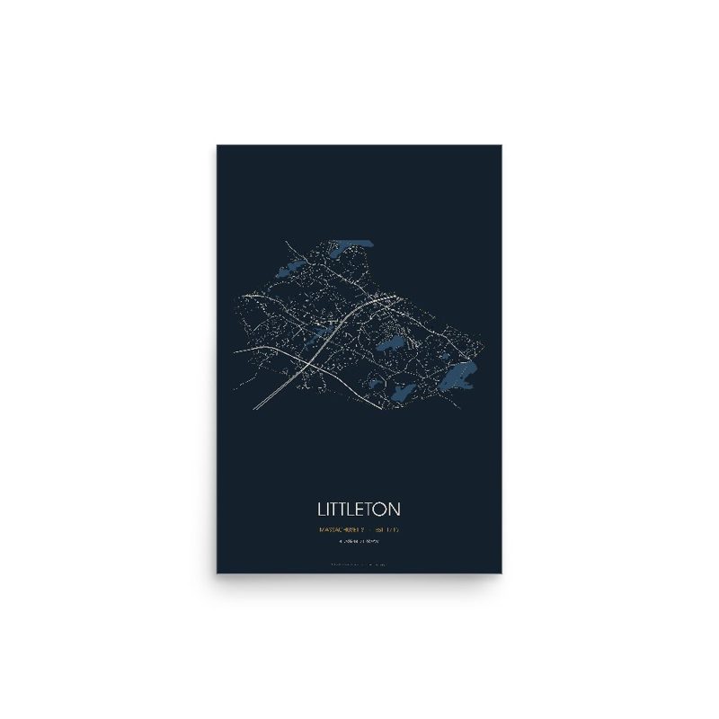 Littleton Street Map Poster · Midnight