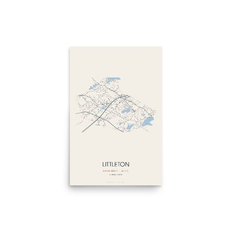 Littleton Street Map Poster · Linen