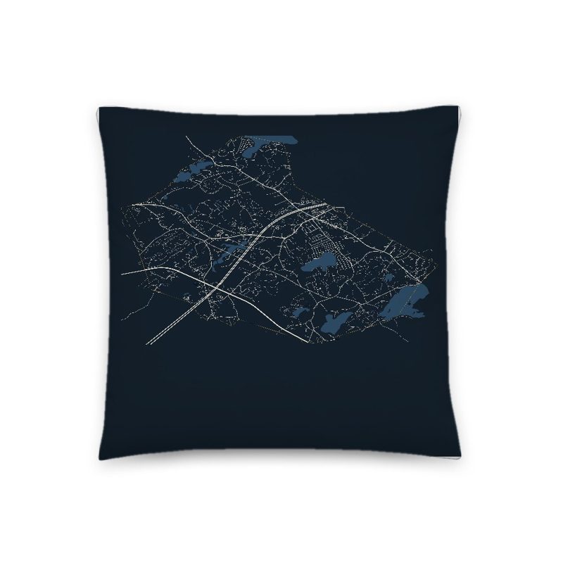 Littleton Map Throw Pillow