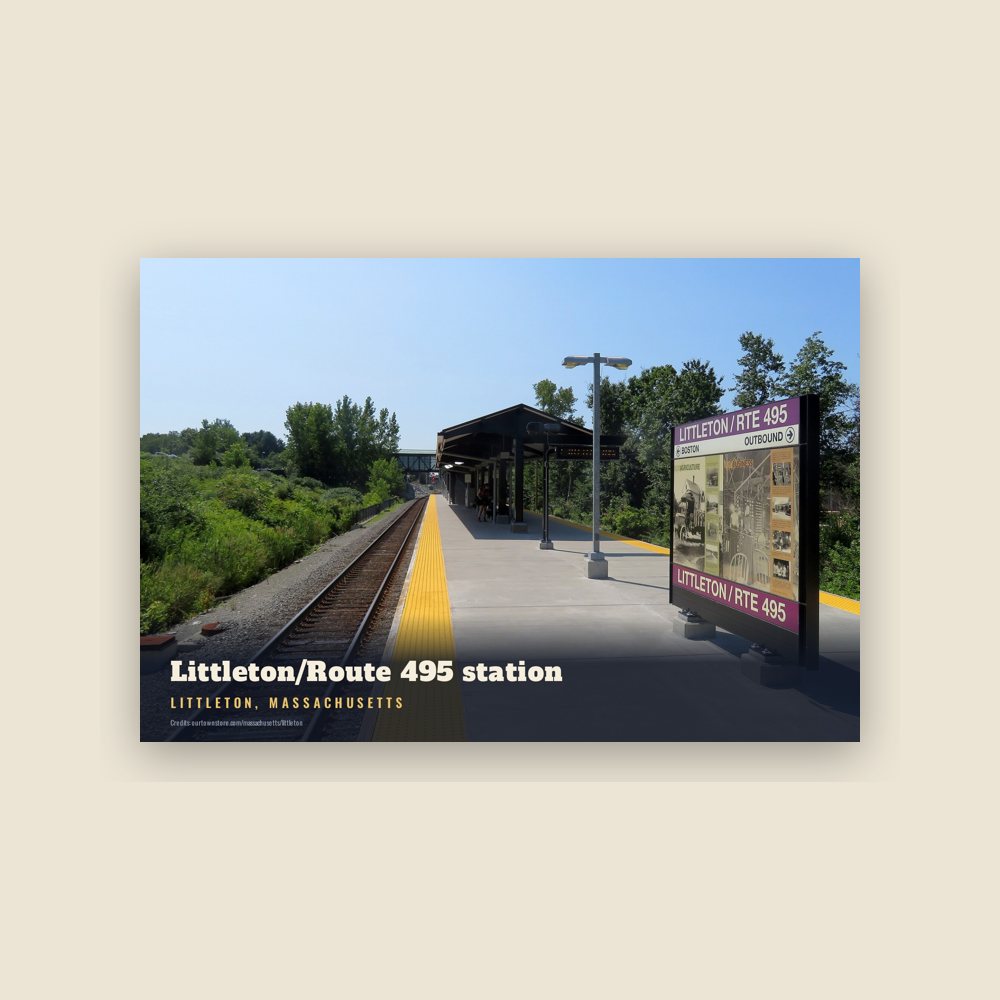 Littleton Littleton/Route 495 station Postcard