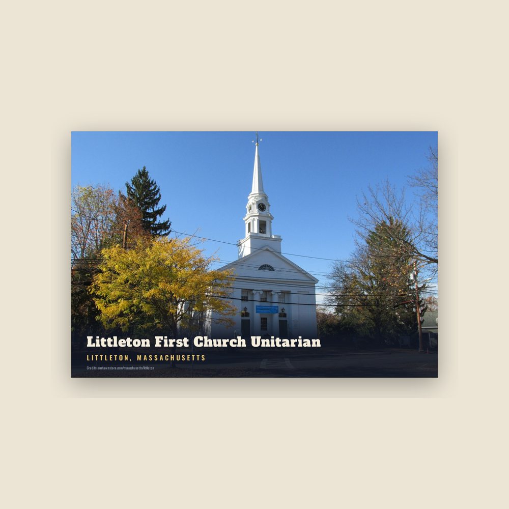 Littleton Littleton First Church Unitarian Postcard