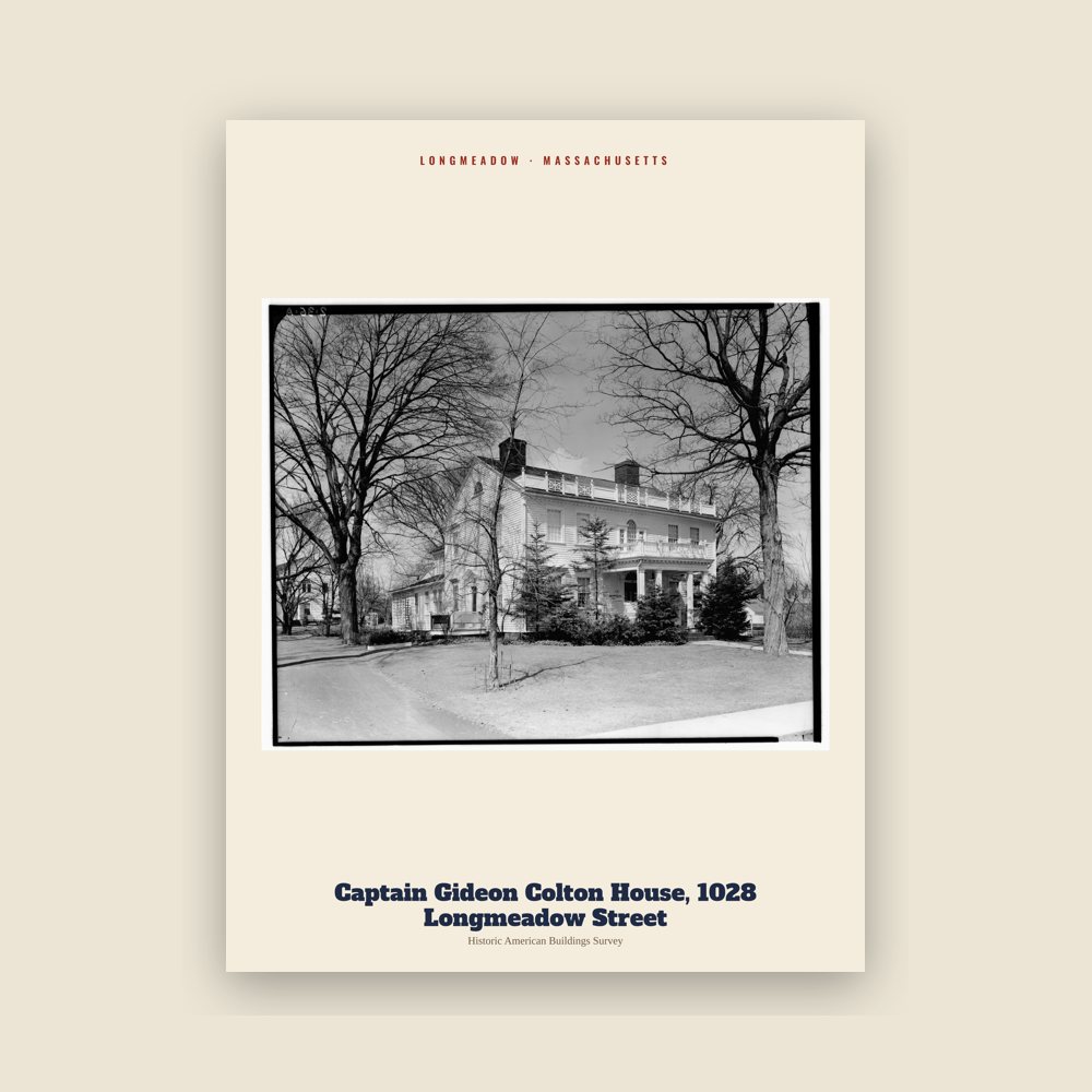Longmeadow Captain Gideon Colton House, 1028 Longmeadow Street Archive Print