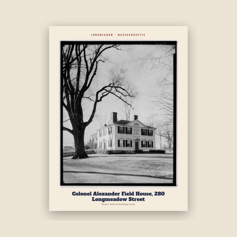 Longmeadow Colonel Alexander Field House, 280 Longmeadow Street Archive Print