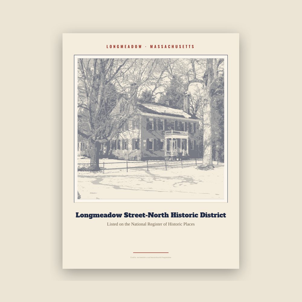 Longmeadow Longmeadow Street-North Historic District Landmark Print