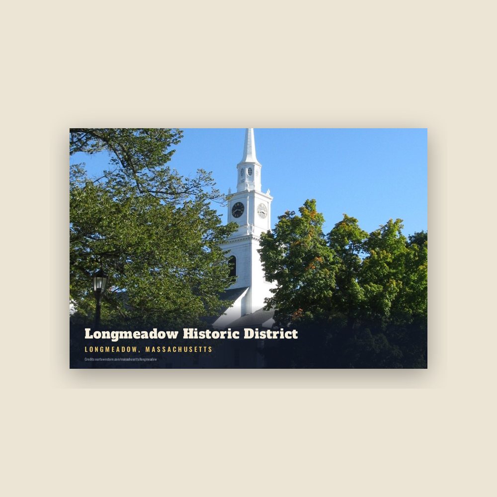 Longmeadow Longmeadow Historic District Postcard