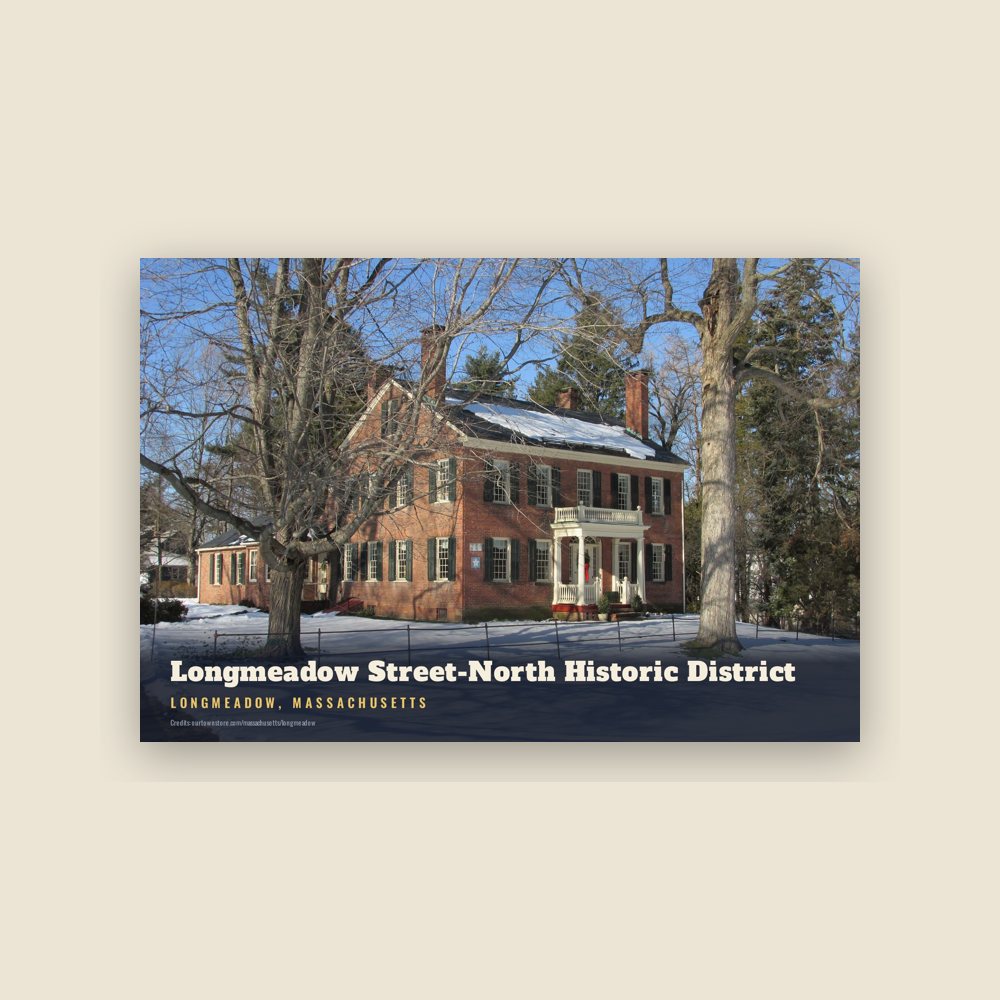 Longmeadow Longmeadow Street-North Historic District Postcard