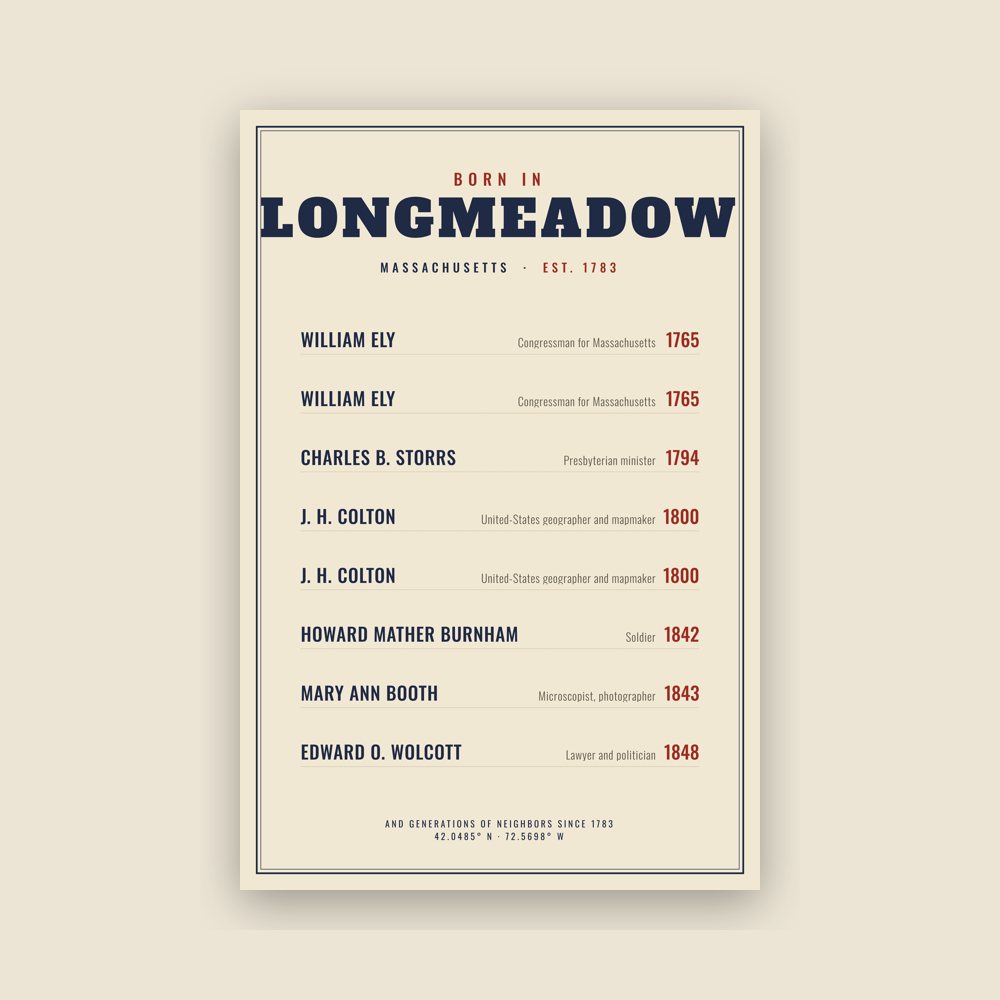 Longmeadow “Born In” Poster